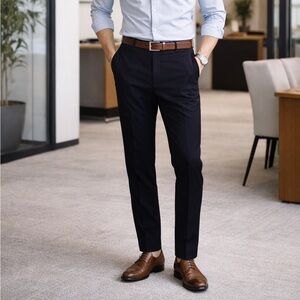 Men's Black H&M Trousers Slim Fit